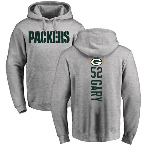 Men Green Bay Packers Ash 52 Gary Rashan Backer Nike NFL Pullover Hoodie Sweatshirts